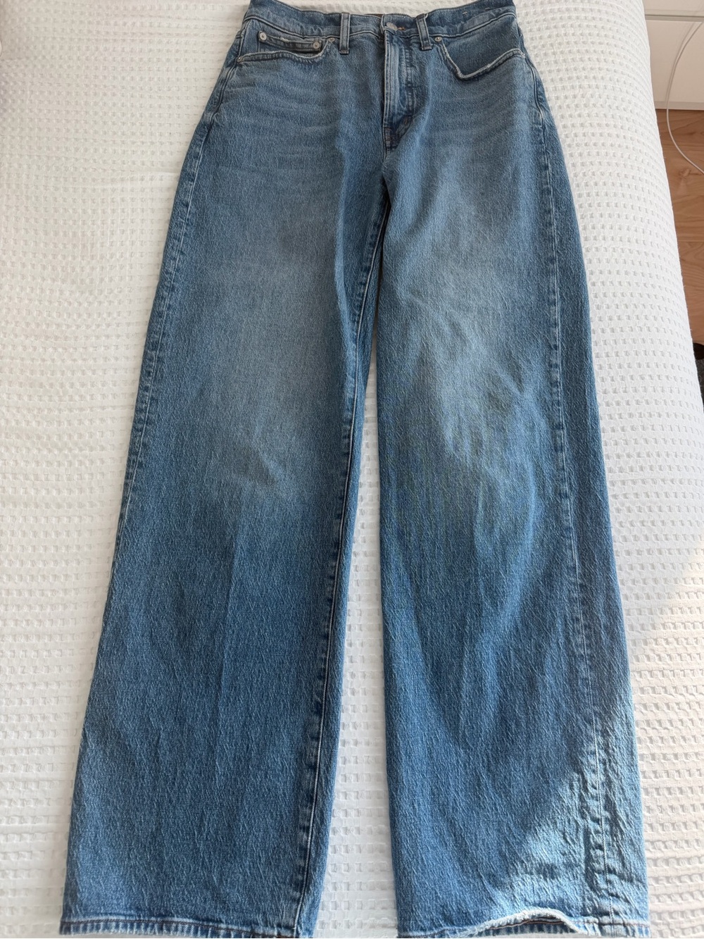 Madewell Wide-Leg Tall Jeans in Medium Blue Denim